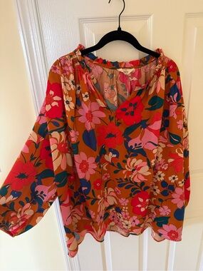 Entro Floral Blouse NWT